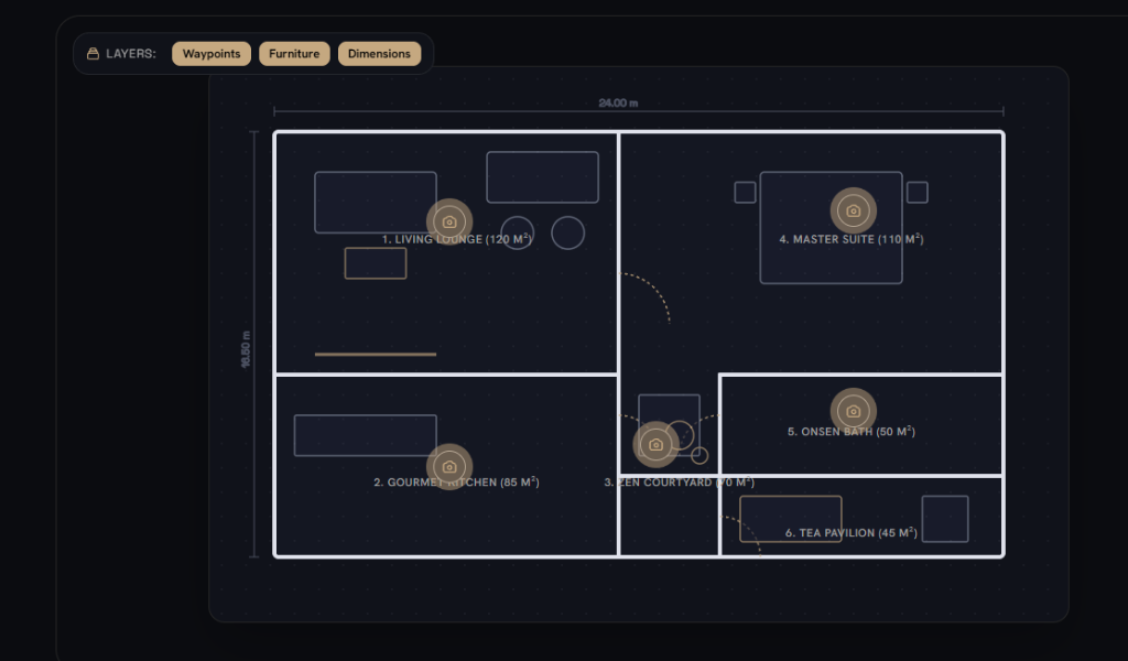 SVG Blueprint Radar UI