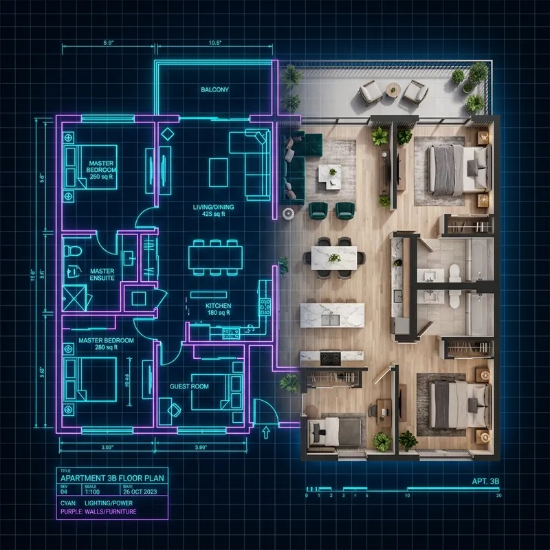 Blueprint → 3D View Interface